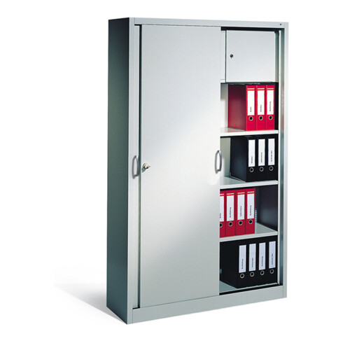 C+P Schiebetürenschrank Acurado, H1950xB1200xT400mm, Front Lichtgrau, Korpus Lichtgrau (2040-200)