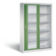 C+P Schiebetürenschrank Acurado, H1950xB1200xT400mm, Front Resedagrün, Korpus Lichtgrau (2049-055)