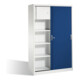 C+P Schiebetürenschrank Acurado, H1950xB1200xT500mm, Front Enzianblau, Korpus Lichtgrau (2050-200)