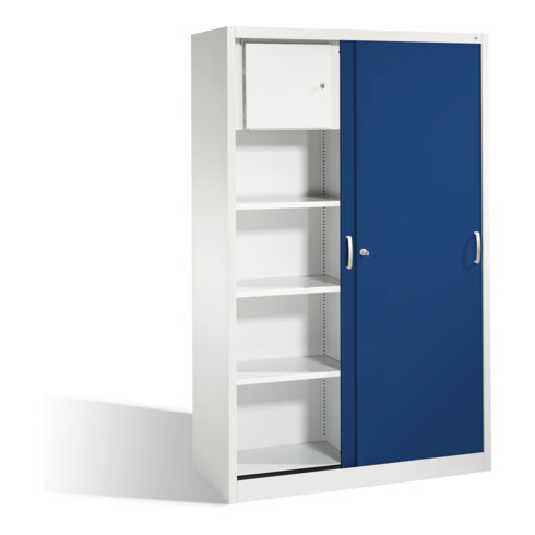 C+P Schiebetürenschrank Acurado, H1950xB1200xT500mm, Front Enzianblau, Korpus Lichtgrau (2050-200)
