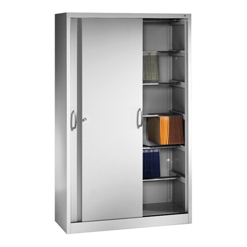 C+P Schiebetürenschrank Acurado, H1950xB1200xT500mm, Front Lichtgrau, Korpus Lichtgrau (2050-60)