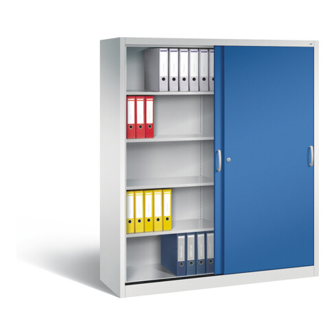 C+P Schiebetürenschrank Acurado, H1950xB1600xT500mm, Front Enzianblau, Korpus Lichtgrau (2150-00)
