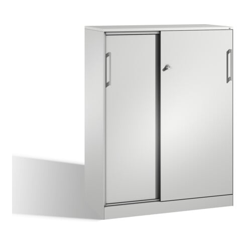 C+P Schiebetürenschrank Asisto, H1310xB1000xT435mm, Front Lichtgrau, Korpus Lichtgrau