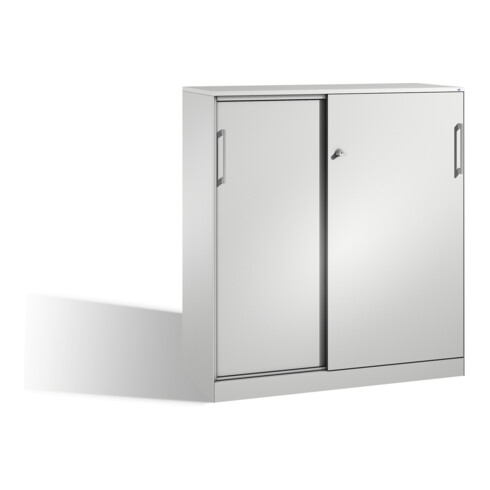 C+P Schiebetürenschrank Asisto, H1310xB1200xT435mm, Front Lichtgrau, Korpus Lichtgrau