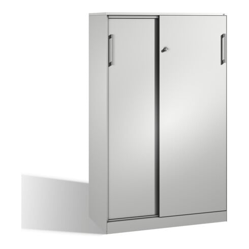 C+P Schiebetürenschrank Asisto, H1635xB1000xT435mm, Front Lichtgrau, Korpus Lichtgrau