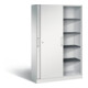 C+P Schiebetürenschrank Asisto, H1980xB1200xT435mm, Front Lichtgrau, Korpus Lichtgrau (142001-000)
