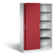 C+P Schiebetürenschrank Asisto, H1980xB1200xT435mm, Front Rubinrot, Korpus Lichtgrau (142001-000)