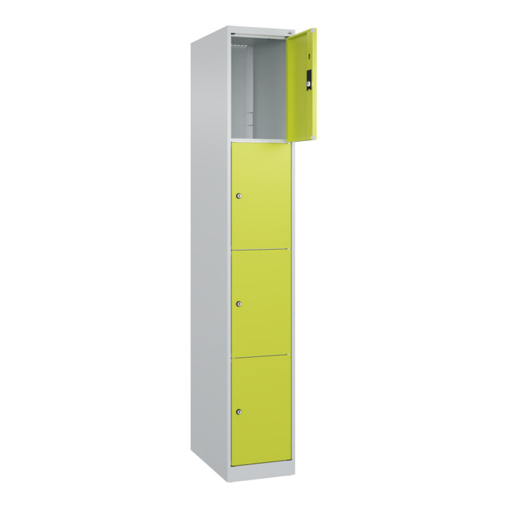 C+P Schließfachschrank Classic PLUS, 1 Abteil, 1850x300x500mm, 7035/0024 Innenhöhe Gefach oben (oberes 453 mm Front 1108060 RDS Viridingrün