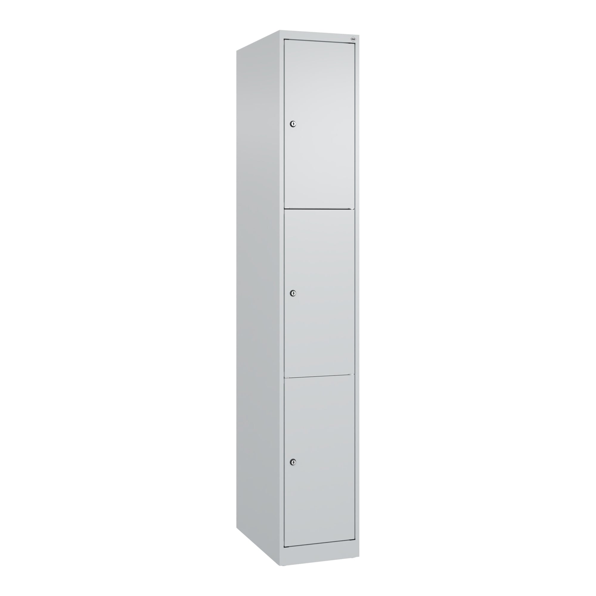 C+P Schließfachschrank Classic PLUS, 1 Abteil, 1850x300x500mm, 7035/7035 Innenhöhe Gefach oben (oberes 599 mm Front RAL 7035 Lichtgrau ; C + P Möbelsy