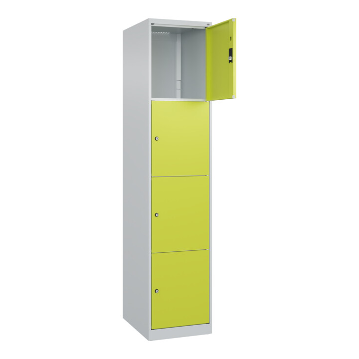 C+P Schließfachschrank Classic PLUS, 1 Abteil, 1850x400x500mm, 7035/0024 Innenhöhe Gefach oben (oberes 453 mm Front 1108060 RDS Viridingrün