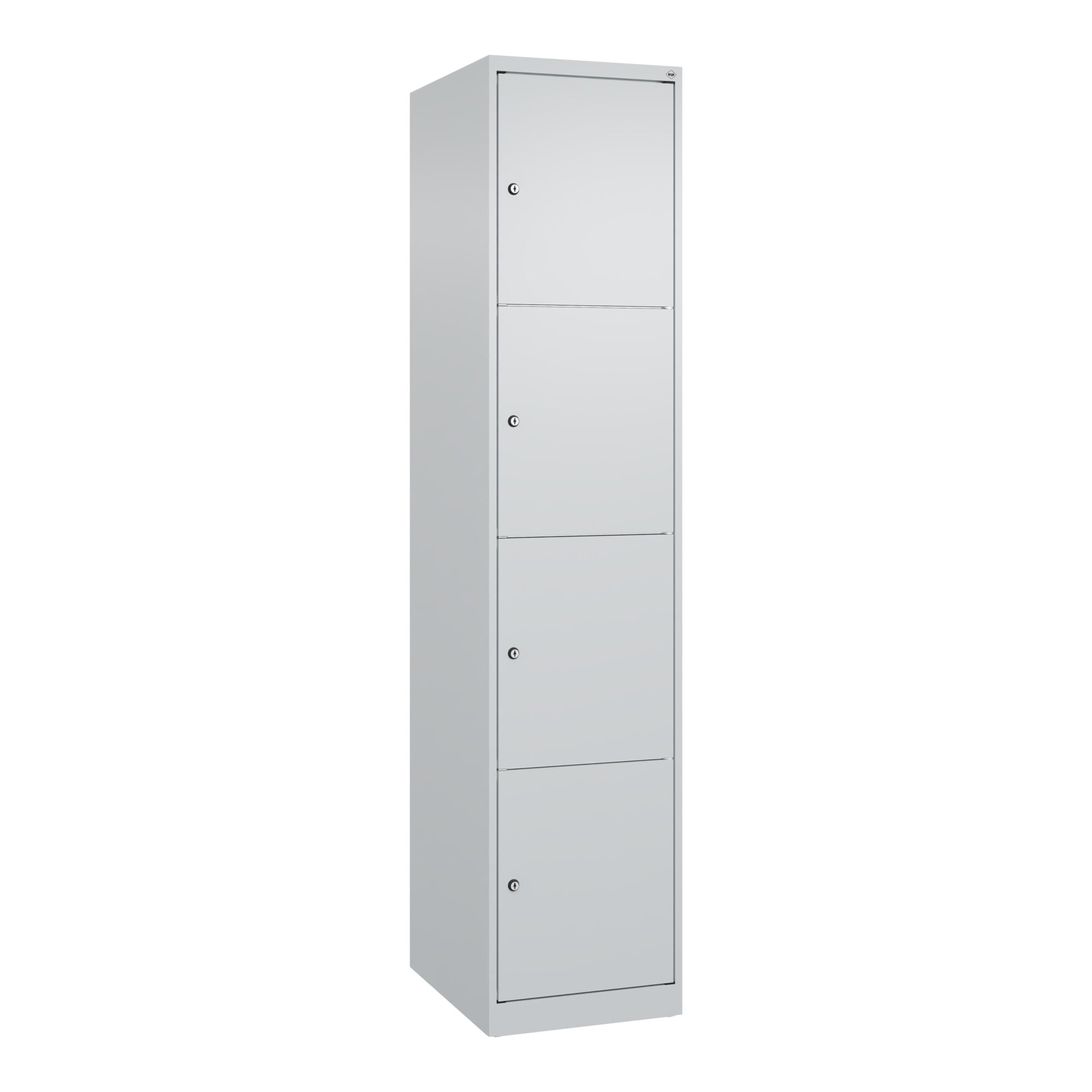 C+P Schließfachschrank Classic PLUS, 1 Abteil, 1850x400x500mm, 7035/7035 Innenhöhe Gefach oben (oberes 453 mm Front RAL 7035 Lichtgrau ; C + P Möbelsy