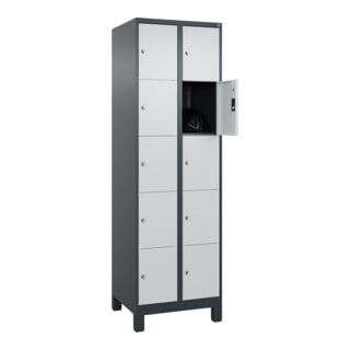 C+P Schließfachschrank Classic PLUS 10 Fächer 1950 x 600 x 500 mm 7016/7035