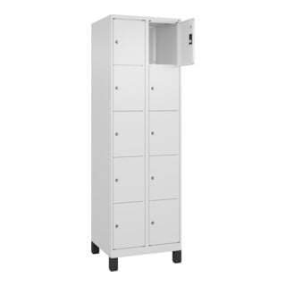 C+P Schließfachschrank Classic PLUS 10 Fächer 1950 x 600 x 500 mm weiß