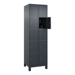 C+P Schließfachschrank Classic PLUS 10 Fächer 1950 x 600 x 500mm anthrazitgrau
