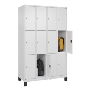 C+P Schließfachschrank Classic PLUS 12 Fächer 1950 x 1200 x 500mm weiß
