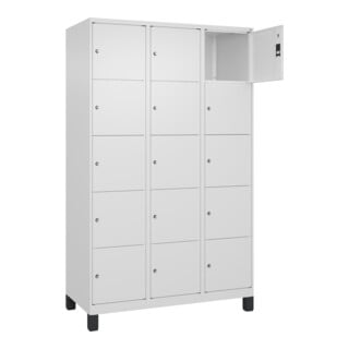 C+P Schließfachschrank Classic PLUS 15 Fächer 1950 x 1200 x 500 mm weiß