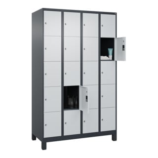 C+P Schließfachschrank Classic PLUS 20 Fächer 1950 x 1200 x 500mm 7016/7035