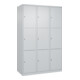 C+P Schließfachschrank Classic PLUS, 3 Abteile, 1850x1200x500mm, 7035/7035 Innenhöhe Gefach oben (oberes 599 mm Front RAL 7035 Lichtgrau