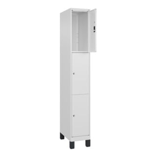 C+P Schließfachschrank Classic PLUS 3 Fach 1950 x 300 x 500 mm weiß