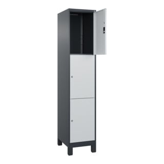 C+P Schließfachschrank Classic PLUS 3 Fach 1950 x 400 x 500 mm 7016/7035