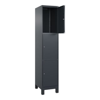 C+P Schließfachschrank Classic PLUS 3 Fach 1950 x 400 x 500 mm anthrazitgrau