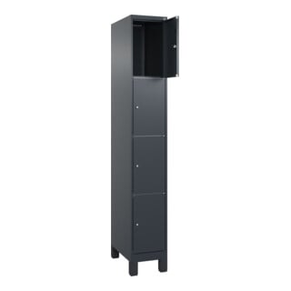 C+P Schließfachschrank Classic PLUS 4 Fach 1950 x 300 x 500 mm anthrazitgrau