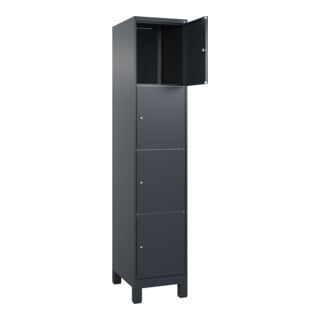 C+P Schließfachschrank Classic PLUS 4 Fach 1950 x 400 x 500 mm anthrazitgrau