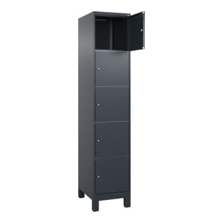 C+P Schließfachschrank Classic PLUS 5 Fach 1950 x 400 x 500 mm anthrazitgrau