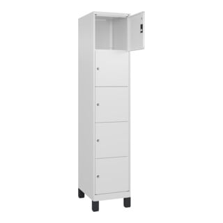 C+P Schließfachschrank Classic PLUS 5 Fach 1950 x 400 x 500mm weiß