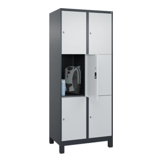 C+P Schließfachschrank Classic PLUS 6 Fächer 1950 x 800 x 500 mm 7016/7035