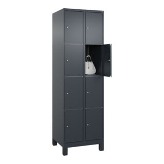 C+P Schließfachschrank Classic PLUS 8 Fächer 1950 x 600 x 500 mm anthrazitgrau