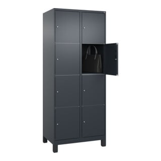 C+P Schließfachschrank Classic PLUS 8 Fächer 1950 x 800 x 500 mm anthrazitgrau