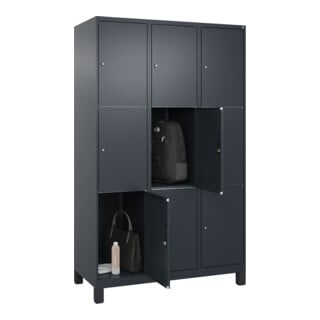 C+P Schließfachschrank Classic PLUS 9 Fächer 1950 x 1200 x 500mm 7016/7016