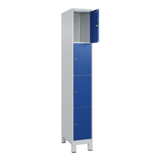 C+P Schließfachschrank Classic PLUS, Füße, Gefach oben 453 mm