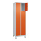 C+P Schließfachschrank Classic PLUS, Füße, 2 Abteile, 1950x600x500mm, 7035/2004 Innenhöhe Gefach oben (oberes 453 mm Front RAL 2004 Reinorange-2