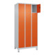 C+P Schließfachschrank Classic PLUS, Füße, 3 Abteile, 1950x900x500mm, 7035/2004 Innenhöhe Gefach oben (oberes 365 mm Front RAL 2004 Reinorange-2