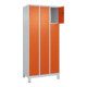 C+P Schließfachschrank Classic PLUS, Füße, 3 Abteile, 1950x900x500mm, 7035/2004 Innenhöhe Gefach oben (oberes 453 mm Front RAL 2004 Reinorange-2