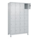 C+P Schließfachschrank Classic PLUS, Füße, 4 Abteile, 1950x1200x500mm, 7035/7035 Innenhöhe Gefach oben (oberes 365 mm Front RAL 7035 Lichtgrau-2