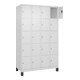 C+P Schließfachschrank Classic PLUS, Füße, 4 Abteile, 1950x1200x500mm, 9016/9016 Innenhöhe Gefach oben (oberes 365 mm Front RAL 9016 Verkehrsweiß-2