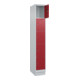C+P Schließfachschrank Classic PLUS, Sockel, 1 Abteil, 1950x300x500mm, 7035/3003 Innenhöhe Gefach oben (oberes 365 mm Front RAL 3003 Rubinrot-5