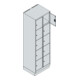 C+P Schließfachschrank Classic PLUS, Sockel, 2 Abteile, 1950x600x500mm, 7035/502 Innenhöhe Gefach oben (oberes 365 mm Front RAL 5023 Fernblau-5