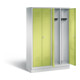 C+P Schwarz-Weiss-Spind Classic, H1800xB1190xT500mm, Front Viridingrün, Korpus Lichtgrau (8022-40)-1