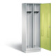 C+P Schwarz-Weiss-Spind Classic, H1800xB610xT500mm, Front Viridingrün, Korpus Lichtgrau (8220-20)-1