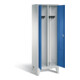 C+P Schwarz-Weiss-Spind Classic, H1850xB610xT500mm, Front Enzianblau, Korpus Lichtgrau (8012-20)-1