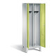C+P Schwarz-Weiss-Spind Classic, H1850xB610xT500mm, Front Viridingrün, Korpus Lichtgrau (8012-20)-1