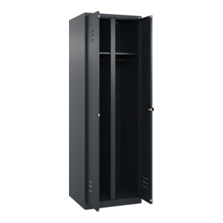 C+P Schwarz-Weiß-Spind Classic PLUS, Sicherheits-Drehriegel