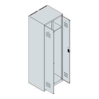 C+P Schwarz-Weiß-Spind Classic PLUS, Sicherheits-Drehriegel