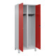 C+P Schwarz-Weiß-Spind Classic PLUS, 2 Abteile, 1850x800x500mm, 7035/3020 Verschluss Zylinderschloss-5