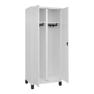 C+P Schwarz-Weiß-Spind Classic PLUS 2 Abteile 1950 x 800 x 500 mm
