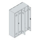 C+P Schwarz-Weiß-Spind Classic PLUS, 4 Abteile, 1850x1200x500mm, 7035/2004 Verschluss Zylinderschloss-5